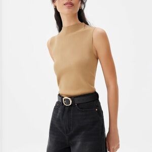High neck knit top